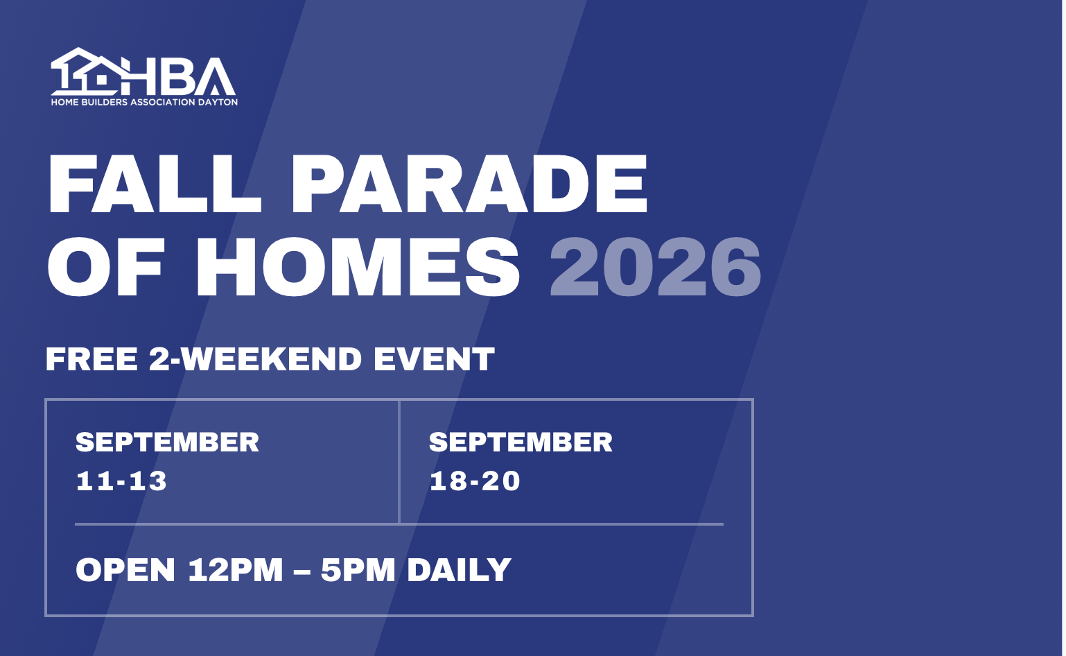 Parade of Homes - Fall 2026 Header