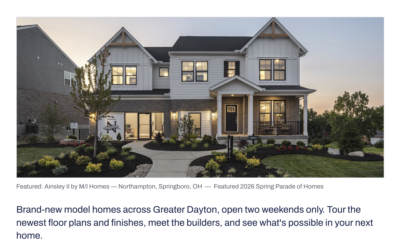 Parade of Homes - Fall 2026 Home